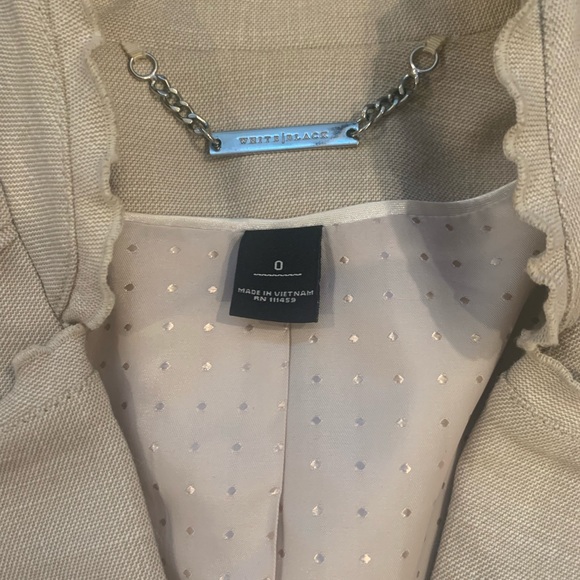 WHBM fitted tan jacket with silver buttons. Size 0 - Picture 7 of 8